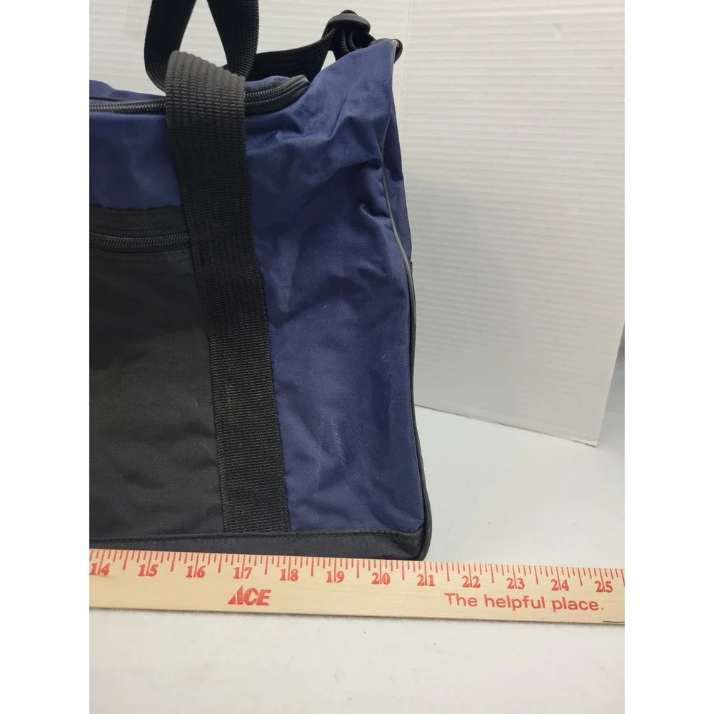 Vintage Nike Duffle Bag Blue Embroidered Center‎ Swoosh 90s Y2K Shoulder Strap